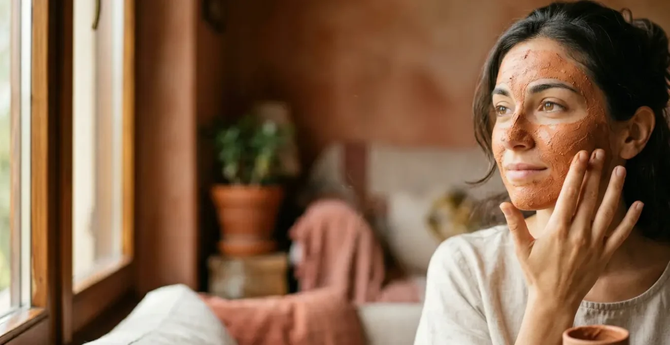 Trattamento di bellezza con maschere per il viso prima di un evento importante