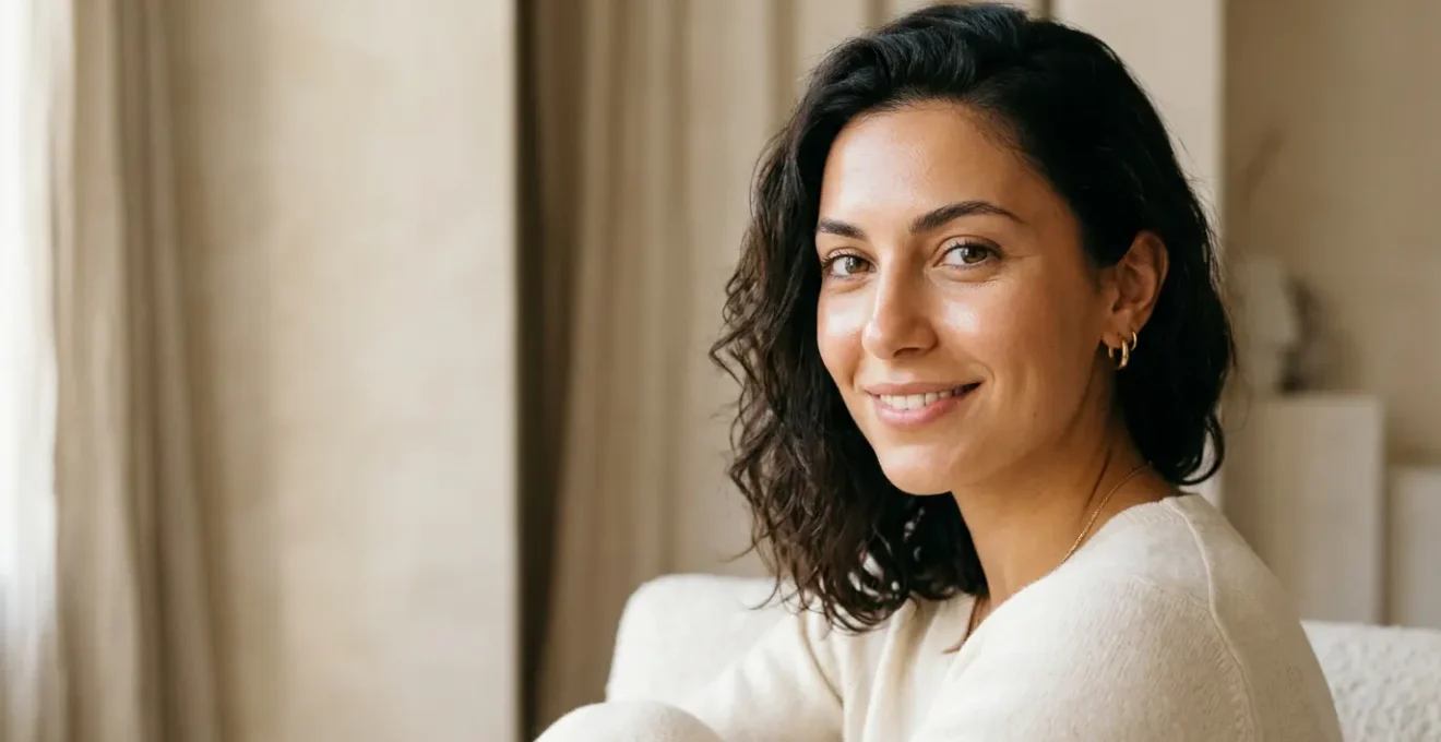 Viso femminile con pelle luminosa e idratata effetto vetro, skincare naturale italiana